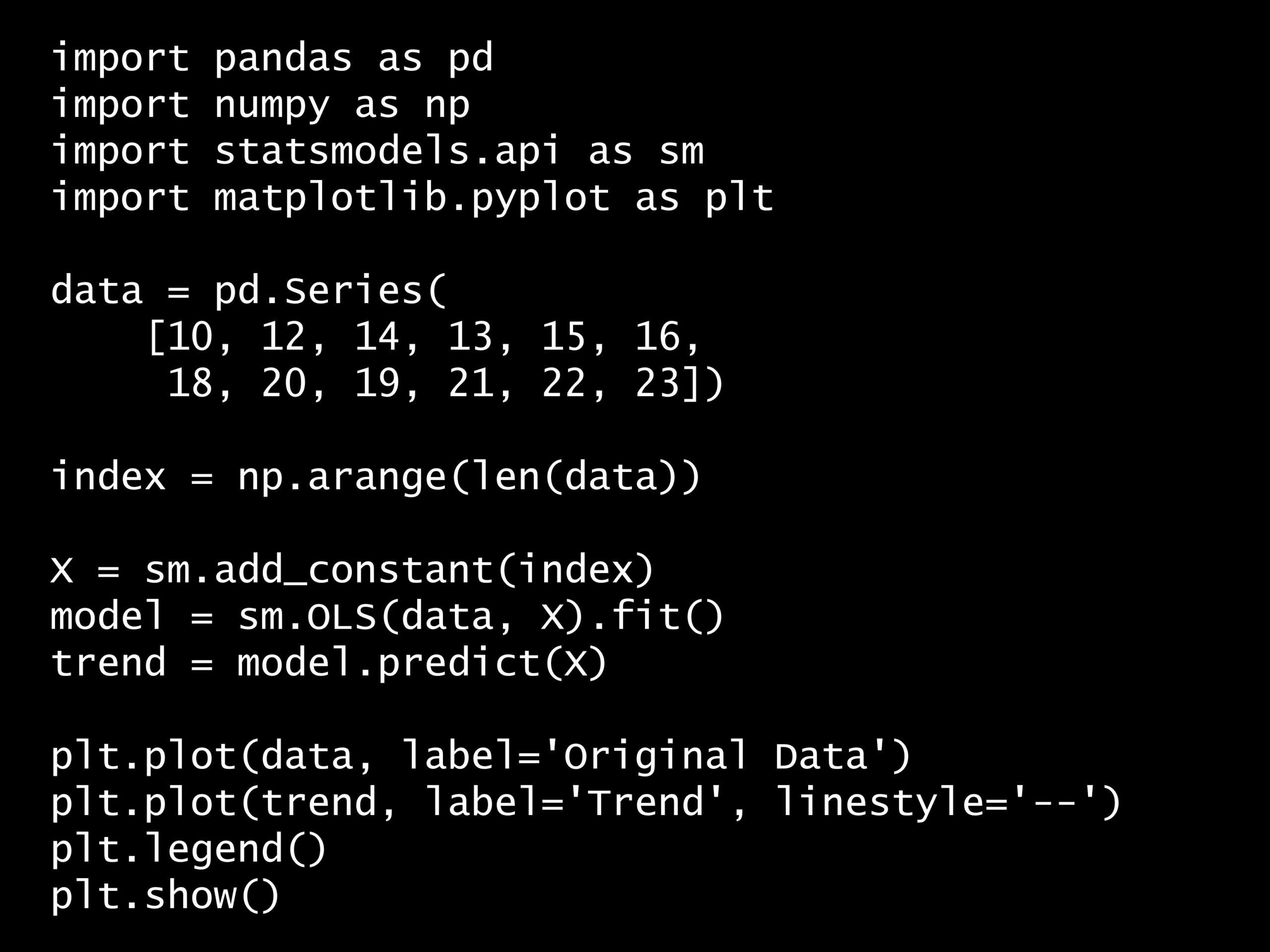 Python 時系列分析 1,000本ノック– ノック60: トレンド推定の手法 –
