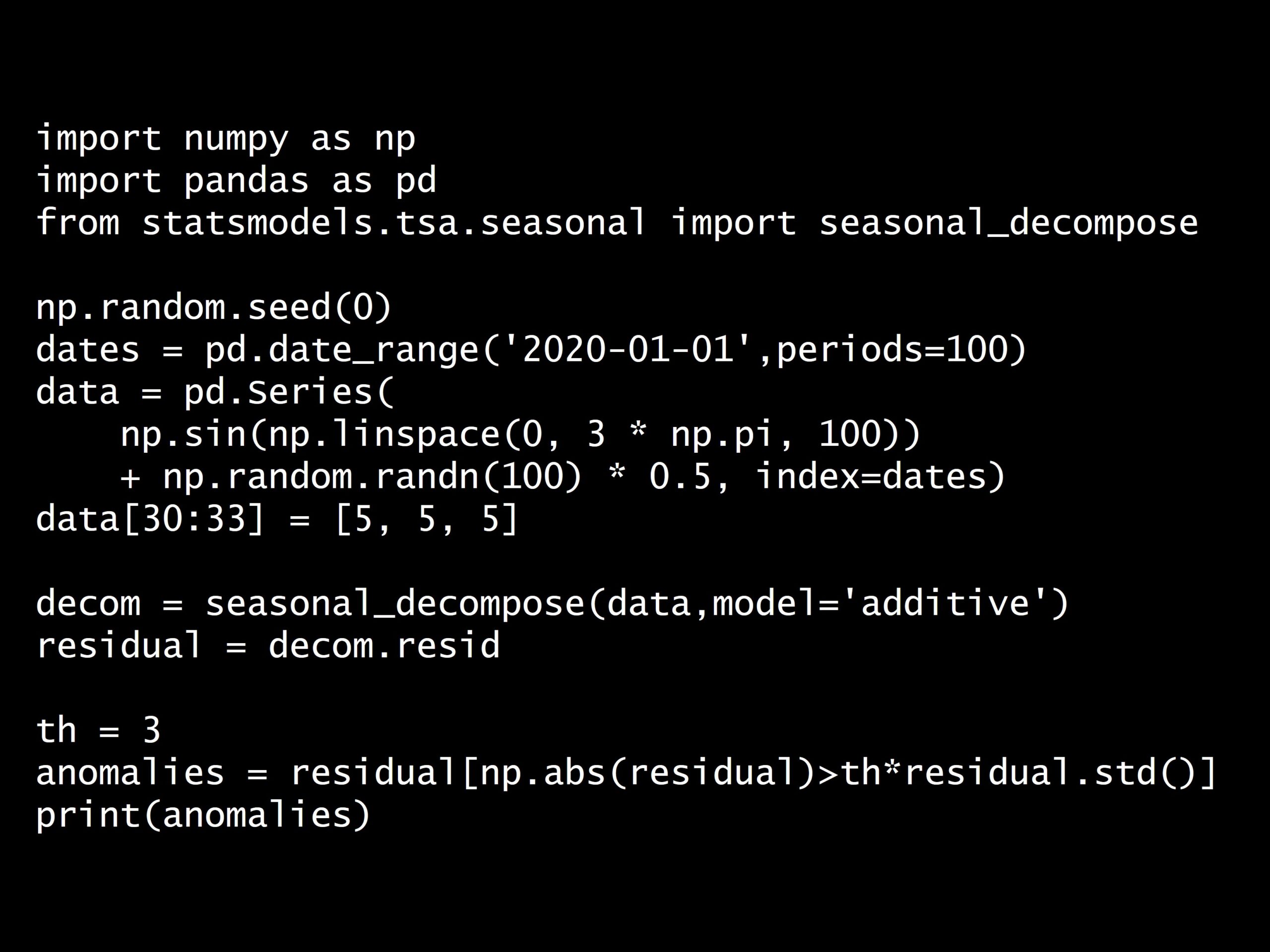 Python 時系列分析 1,000本ノック<br>– ノック63: 時系列の異常検知 –