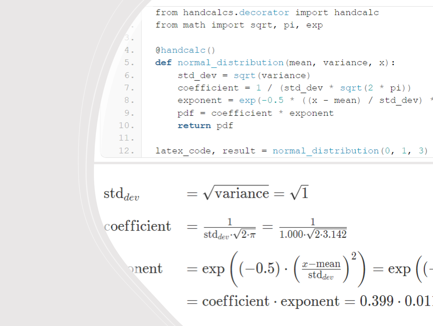 Pythonで数式を見やすくするHandcalcs（Tex表示）