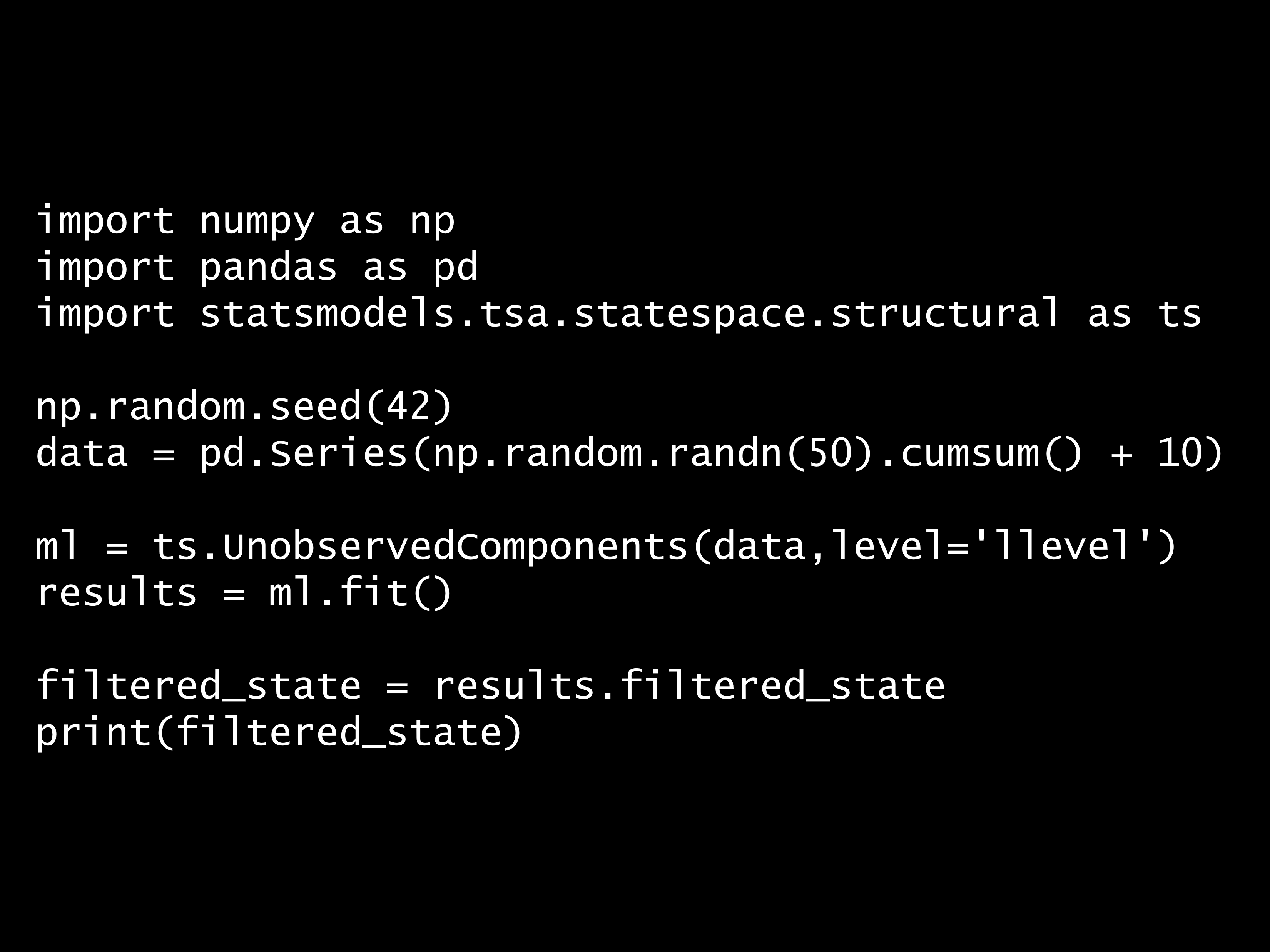 Python 時系列分析 1,000本ノック– ノック69: 状態空間モデルによるフィルタリング –