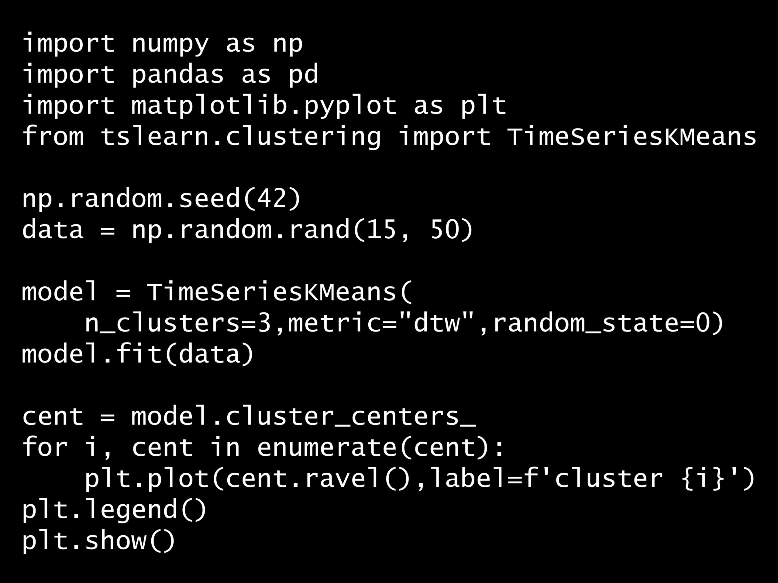 Python 時系列分析 1,000本ノック– ノック71: 時系列データのクラスタリング手法 –